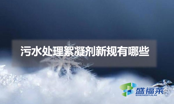 國家對污水處理絮凝劑新規有哪些(絮凝劑新規的內容)