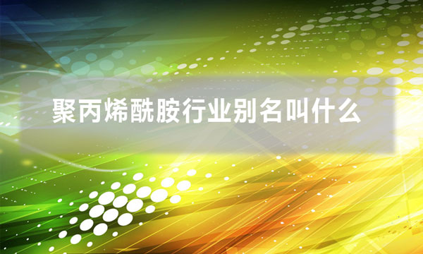 聚丙烯酰胺行業別名叫什么(聚丙烯酰胺在不同行業的叫法)